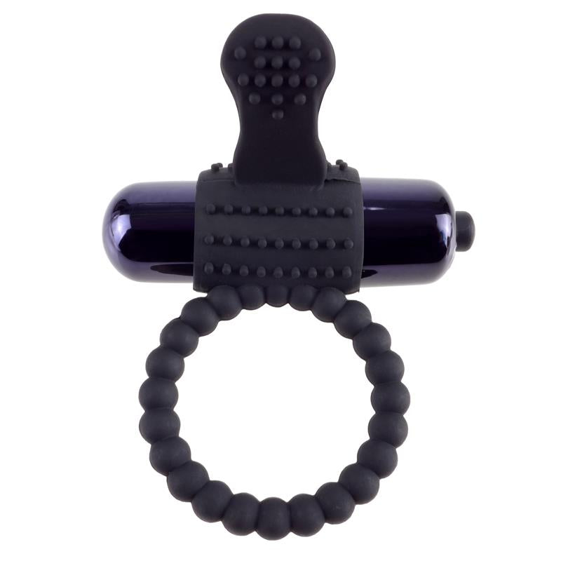 FANTASY C-RINGZ - FANTASY C-RINGZ VIBRATING SILICONE SUPER RING BLACK