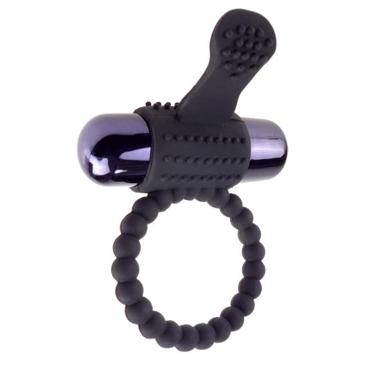 FANTASY C-RINGZ - FANTASY C-RINGZ VIBRATING SILICONE SUPER RING BLACK
