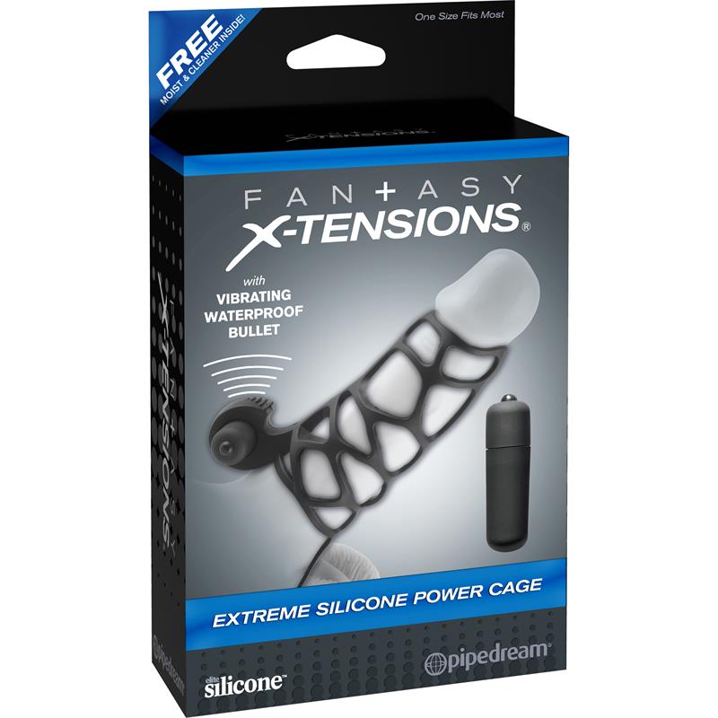 FANTASY X-TENSIONS - FANTASY X-TENSIONS  EXTREME SILICONE POWER CAGE - BLACK