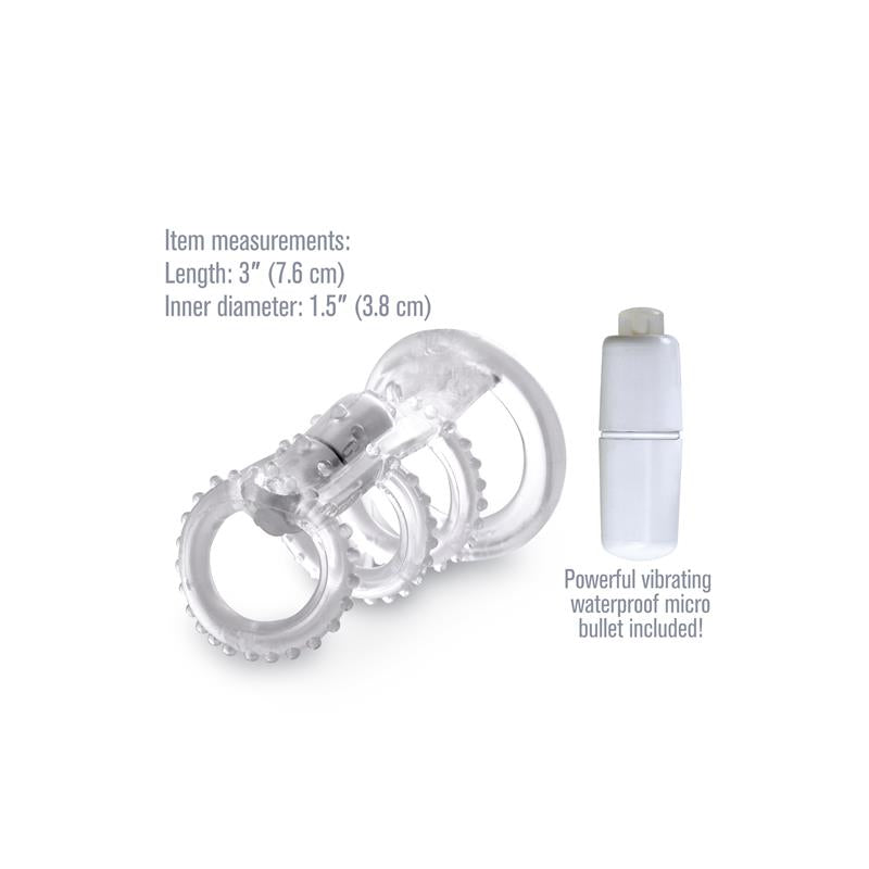 FANTASY X-TENSIONS - FANTASY X-TENSIONS  VIBRATING COCK CAGE - CLEAR