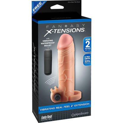 FANTASY X-TENSIONS - FANTASY X-TENSIONS  VIBRATING REAL FEEL EXTENSION 5,1 CM  - FLESH