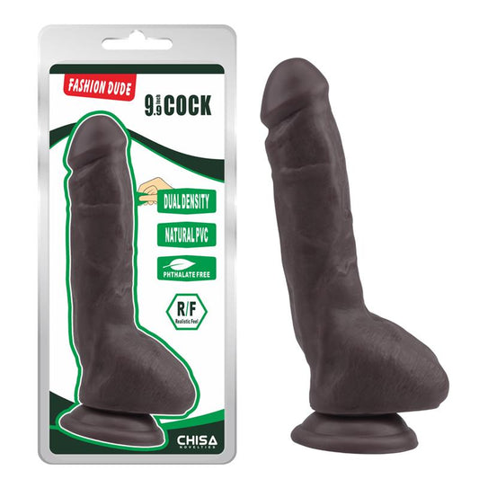 CHISA - FASHION DUDE DUAL DENSITY DILDO 23 CM X 4.3 CM BROWN