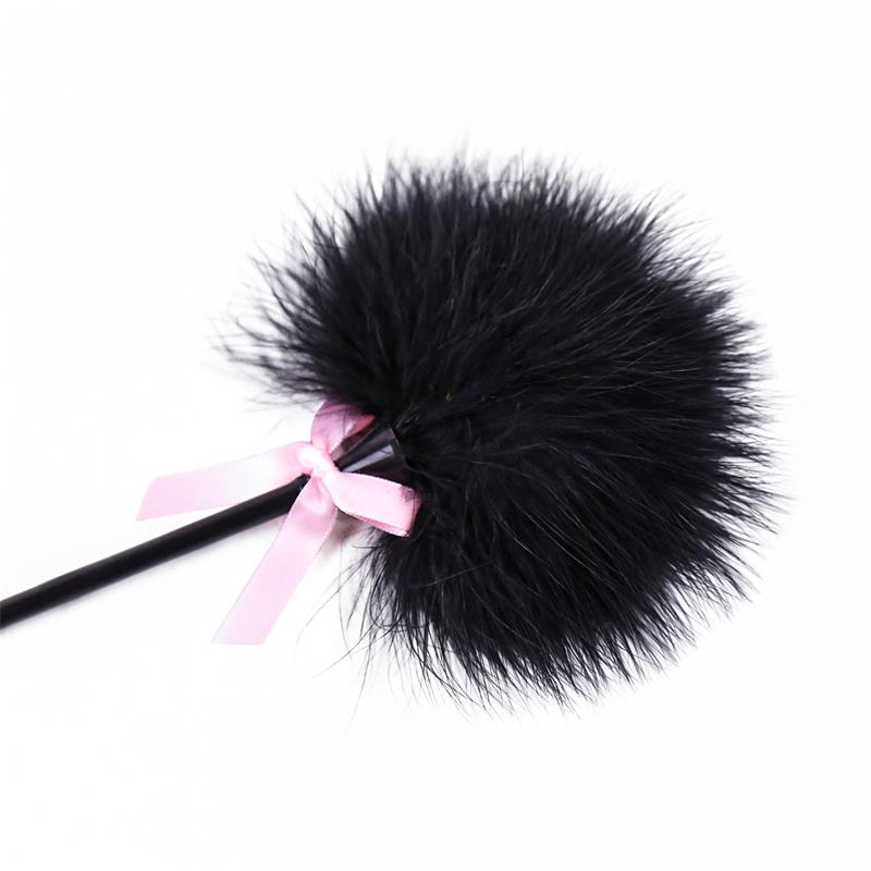 LATETOBED BDSM LINE - FEATHER TICKLER AND PADDLE 2 IN 1 29 CM BLACK