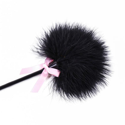 LATETOBED BDSM LINE - FEATHER TICKLER AND PADDLE 2 IN 1 29 CM BLACK