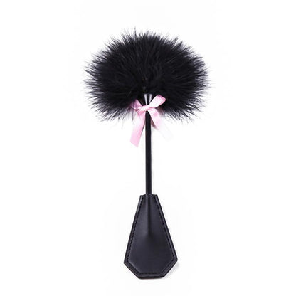 LATETOBED BDSM LINE - FEATHER TICKLER AND PADDLE 2 IN 1 29 CM BLACK