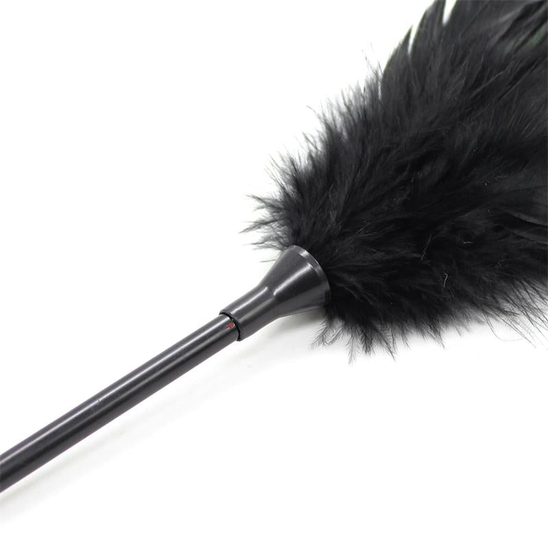 LATETOBED BDSM LINE - FEATHER TICKLER AND PADDLE 2 IN 1 48 CM BLACK