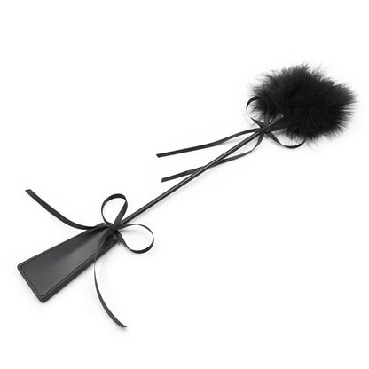 LATETOBED BDSM LINE - FEATHER TICKLER AND PADDLE 49 CM BLACK