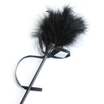 LATETOBED BDSM LINE - FEATHER TICKLER AND PADDLE 49 CM BLACK