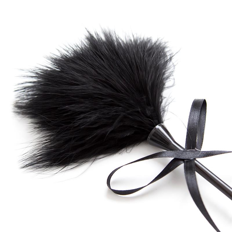 LATETOBED BDSM LINE - FEATHER TICKLER AND PADDLE 49 CM BLACK