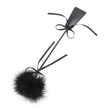 LATETOBED BDSM LINE - FEATHER TICKLER AND PADDLE 49 CM BLACK