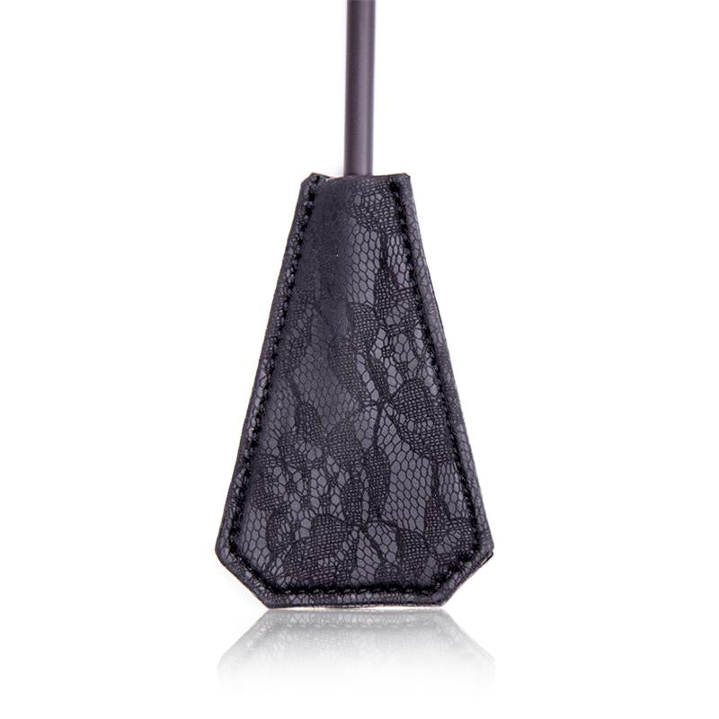 LATETOBED BDSM LINE - FEATHER TICKLER AND PADDLE WITH LACE 2 IN 1 56 CM BLACK