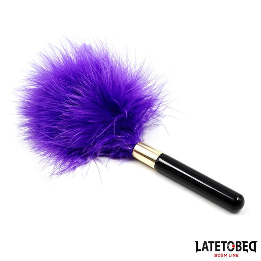 LATETOBED BDSM LINE - FEATHER TICKLER MINI PURPLE 18CM