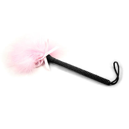 LATETOBED BDSM LINE - FEATHER TICKLER WITH BOW 25 CM PINK
