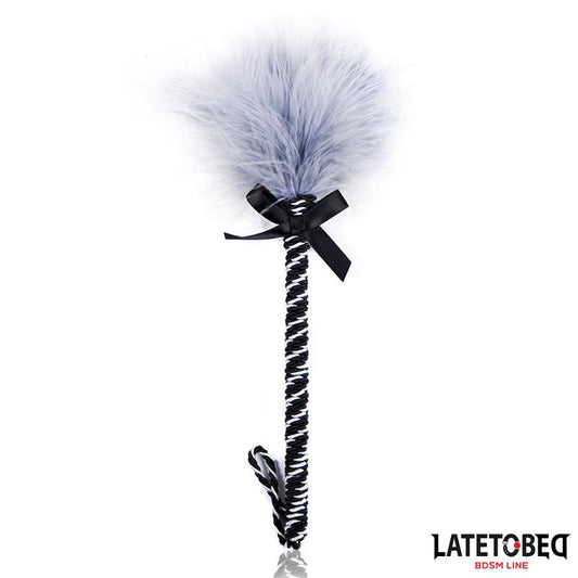 LATETOBED BDSM LINE - FEATHER TICKLER WITH BOWKNOT 25CM