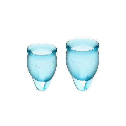 SATISFYER - FEEL CONFIDENT MENSTRUAL CUP LIGHT BLUE PACK OF 2
