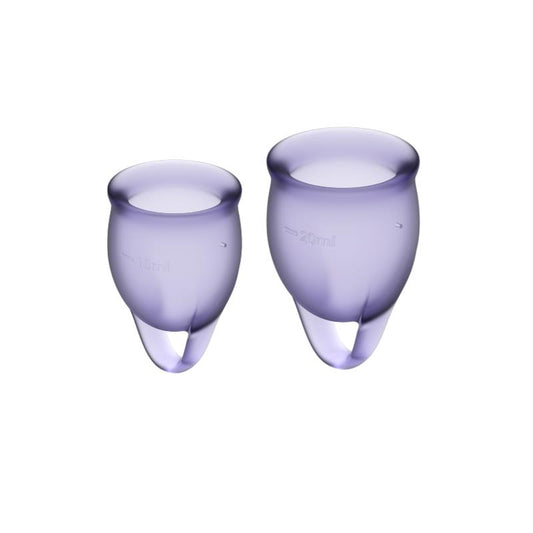 SATISFYER - FEEL CONFIDENT MENSTRUAL CUP LILLA PACK OF 2