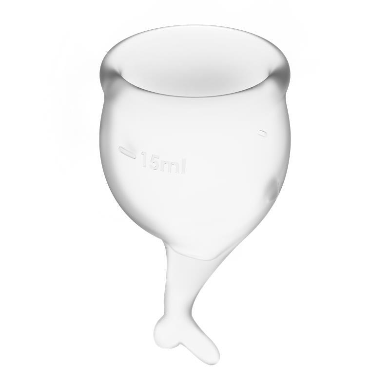 SATISFYER - FEEL SECURE MENSTRUAL CUP TRANSPARENT PACK OF 2