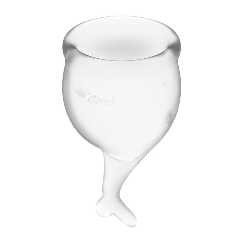 SATISFYER - FEEL SECURE MENSTRUAL CUP TRANSPARENT PACK OF 2