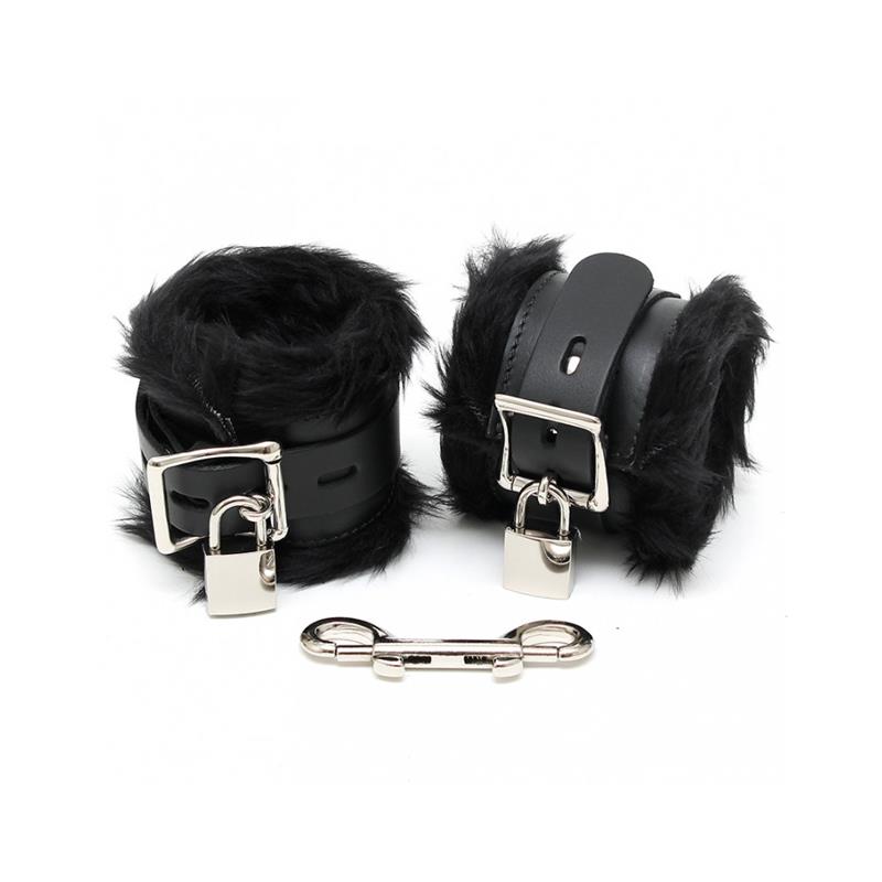 BONDAGE PLAY - FEET CUFFS LUX 7 CM WITH PADLOCKS