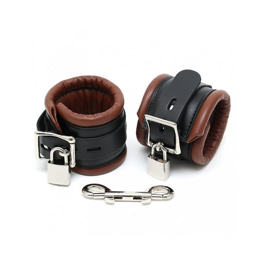 BONDAGE PLAY - FEET CUFFS LUX 7 CM WITH PADLOCKS