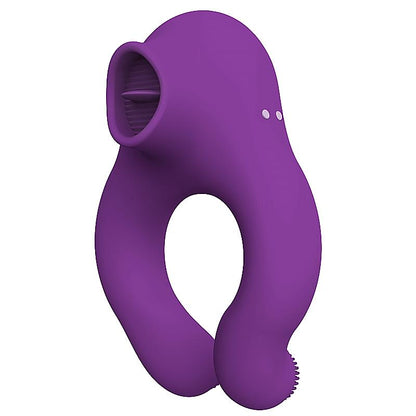 ACTION - FENDA VIBRATING RING WITH LICKING TONGUE AND REMOTE CONTROL 3 MOTORS MAGNETIC USB