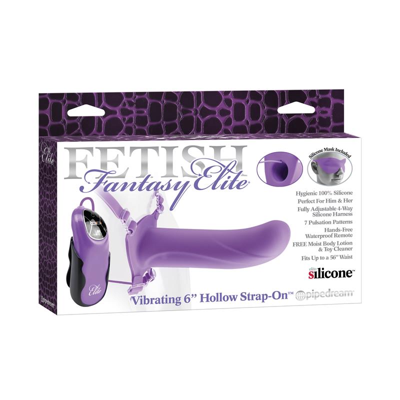 FETISH FANTASY ELITE - FETISH FANTASY ELITE 15 CM VIBRATING HOLLOW STRAP-ON