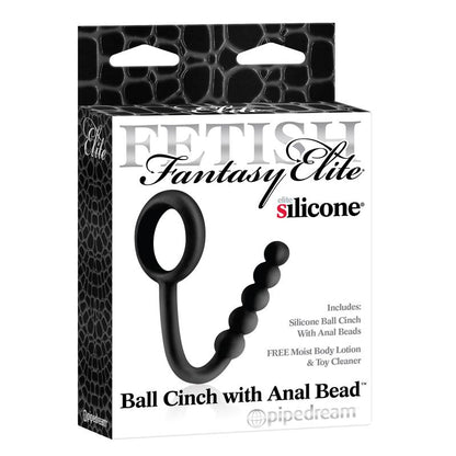 FETISH FANTASY ELITE - FETISH FANTASY ELITE BALL CINCH WITH ANAL BEAD BLACK