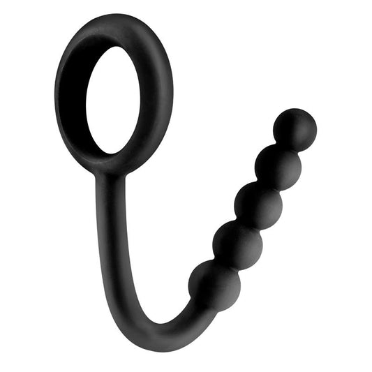 FETISH FANTASY ELITE - FETISH FANTASY ELITE BALL CINCH WITH ANAL BEAD BLACK