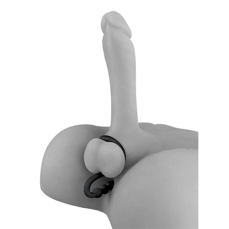 FETISH FANTASY ELITE - FETISH FANTASY ELITE BALL CINCH WITH ANAL BEAD BLACK