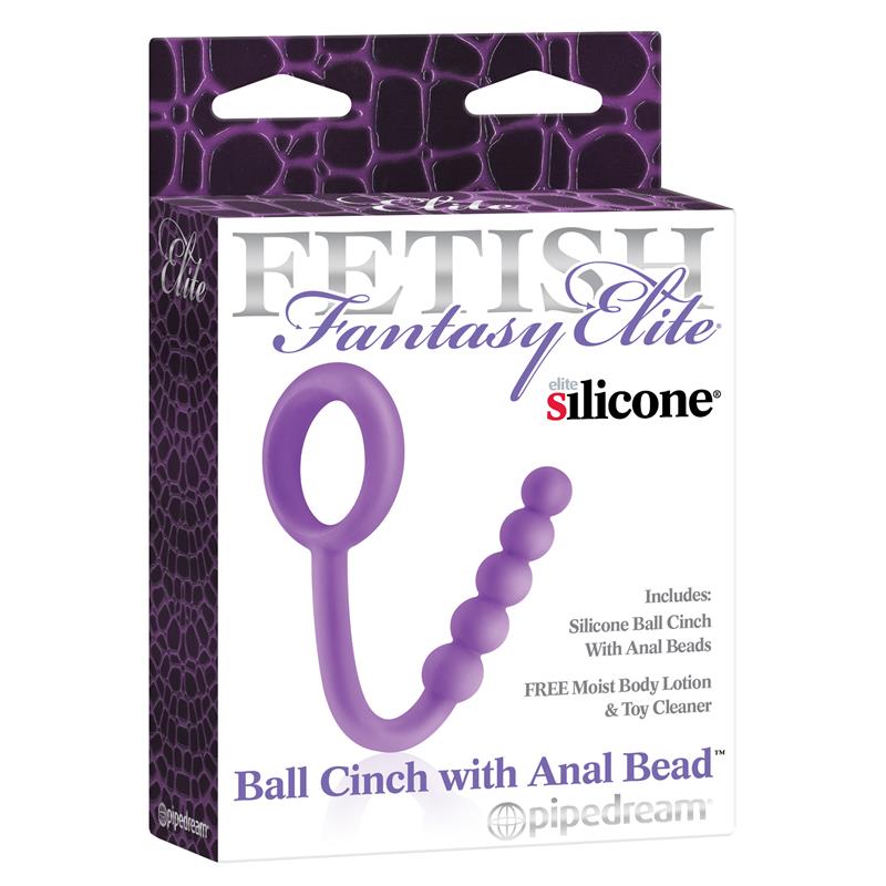 FETISH FANTASY ELITE - FETISH FANTASY ELITE  BALL CINCH WITH ANAL BEAD PURPLE