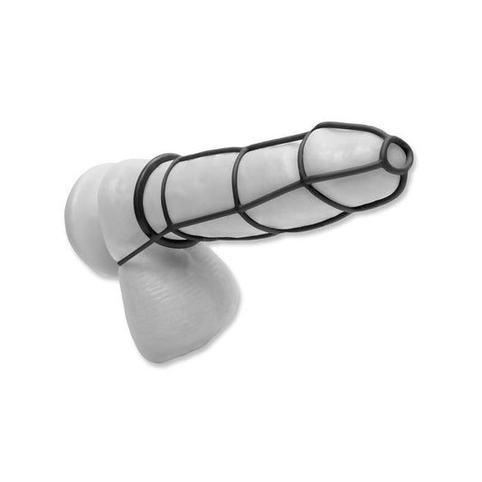 FETISH FANTASY ELITE - FETISH FANTASY ELITE COCKCAGE AND RING SET BLACK