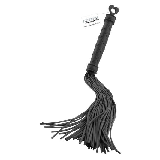 FETISH FANTASY ELITE - FETISH FANTASY ELITE SILICONE BONDAGE FLOGGER BLACK