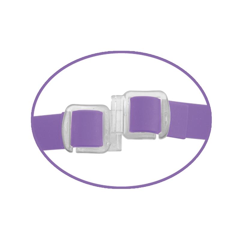 FETISH FANTASY ELITE - FETISH FANTASY ELITE VIBRATING DOUBLE DELIGHT STRAP-ON PURPLE