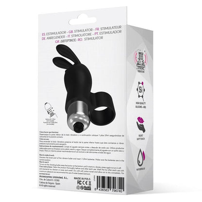 LATETOBED - FINGYHOP VIBRATING BULLET WITH RABBIT BLACK