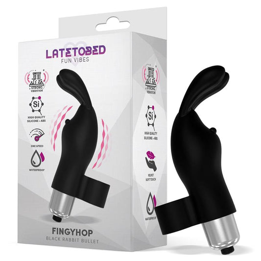 LATETOBED - FINGYHOP VIBRATING BULLET WITH RABBIT BLACK