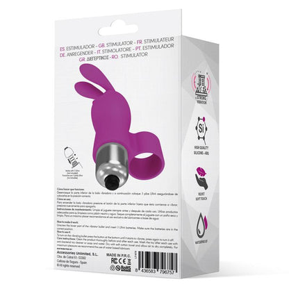LATETOBED - FINGYHOP VIBRATING BULLET WITH RABBIT SILICONE PURPLE