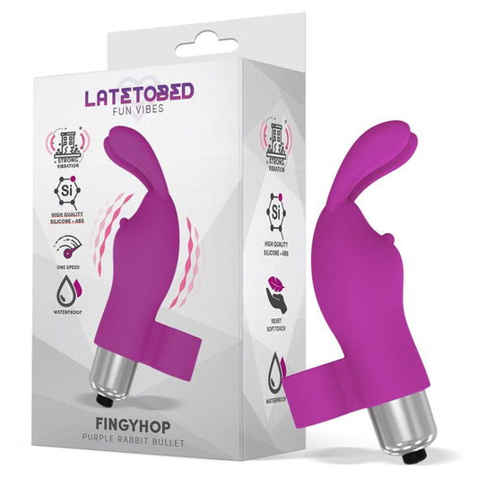 LATETOBED - FINGYHOP VIBRATING BULLET WITH RABBIT SILICONE PURPLE