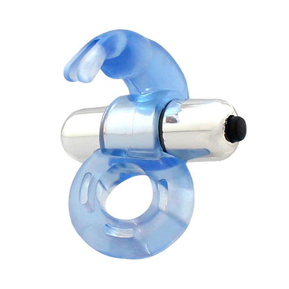LATETOBED - FIREY VIBRATING PENIS RING WITH RABBIT BLUE