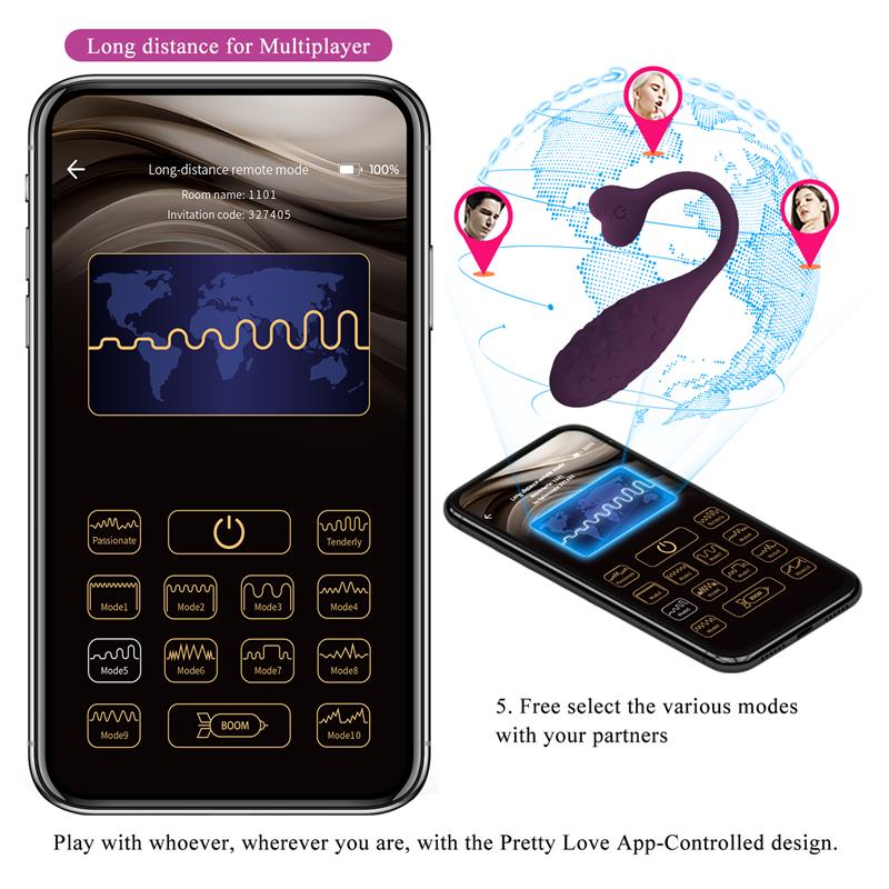 PRETTYLOVE - FISHERMAN VIBRATING EGG WITH APP