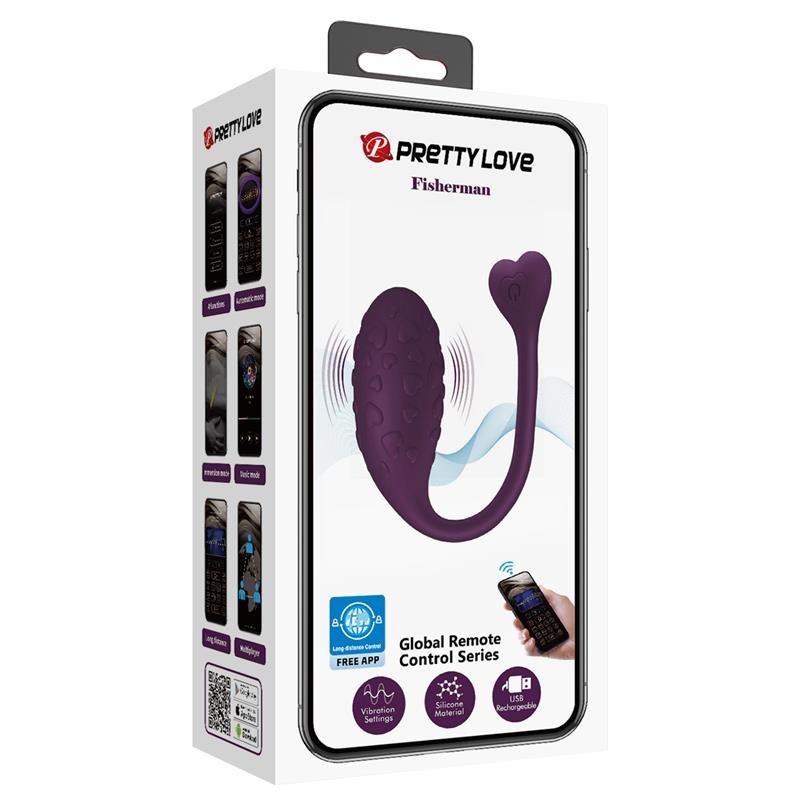 PRETTY LOVE - FISHERMAN APP CONTROLLED VIBRATING EGG LILA