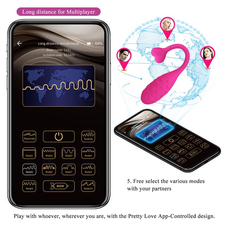 PRETTYLOVE - FISHERMAN VIBRATING EGG WITH APP