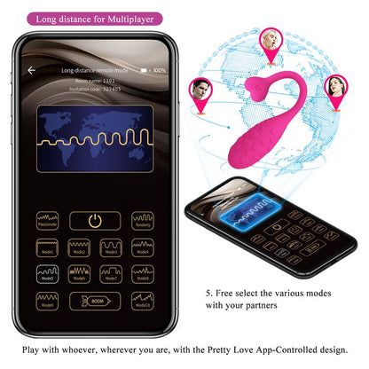 PRETTYLOVE - FISHERMAN VIBRATING EGG WITH APP