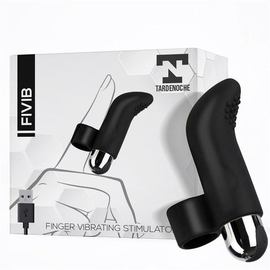TARDENOCHE - FIVIB FINGER VIBRATING STIMULATOR USB SILICONE BLACK