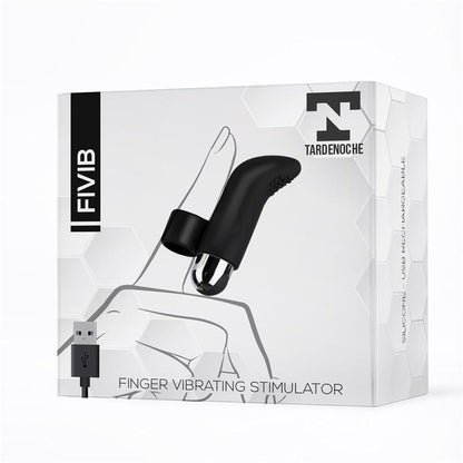 TARDENOCHE - FIVIB FINGER VIBRATING STIMULATOR USB SILICONE BLACK