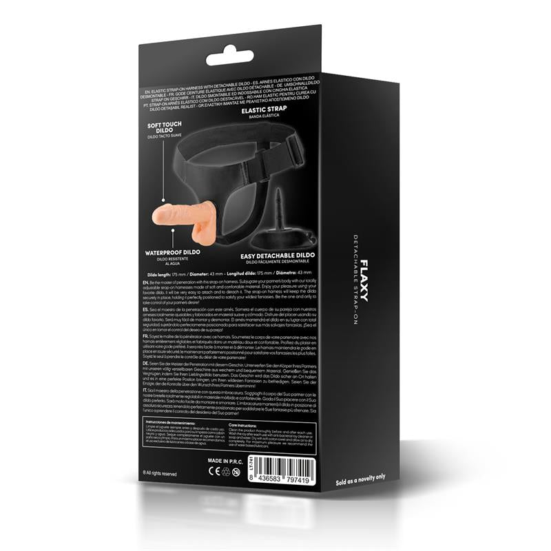 HARNESS COLLECTION LATETOBED - FLAXY STRAP-ON HARNESS WITH DETACHABLE AND FLEXIBLE DILDO