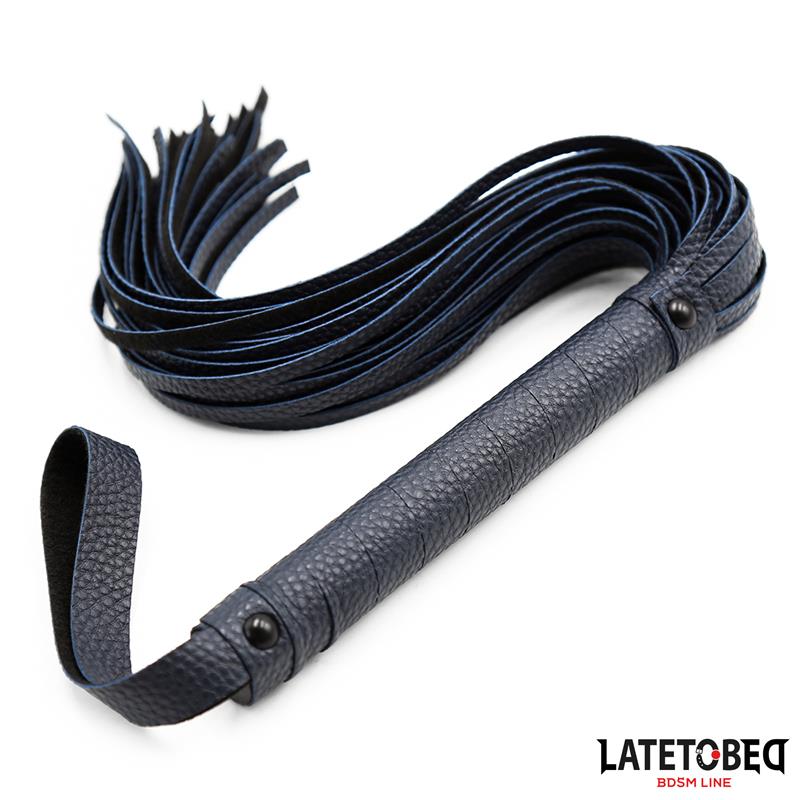LATETOBED BDSM LINE - DARK BLUE FLOGGER