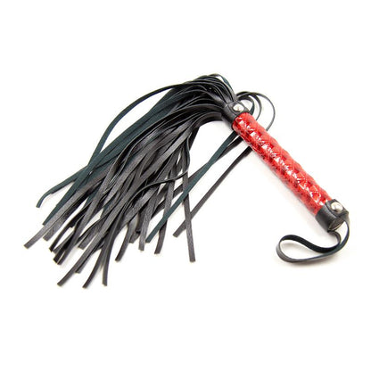 LATETOBED BDSM LINE - FLOGGER DIAMOND PATTERN AND METAL HARDWARE 39 CM RED