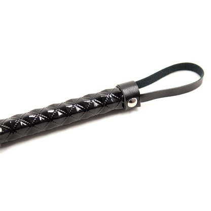 LATETOBED BDSM LINE - FLOGGER DIAMOND PATTERN WITH METAL HARDWARE 39 CM BLACK