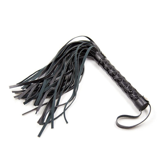 LATETOBED BDSM LINE - FLOGGER DIAMOND PATTERN WITH METAL HARDWARE 39 CM BLACK