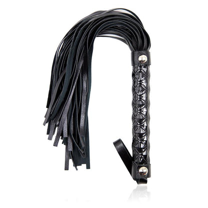 LATETOBED BDSM LINE - FLOGGER DIAMOND PATTERN WITH METAL HARDWARE 39 CM BLACK